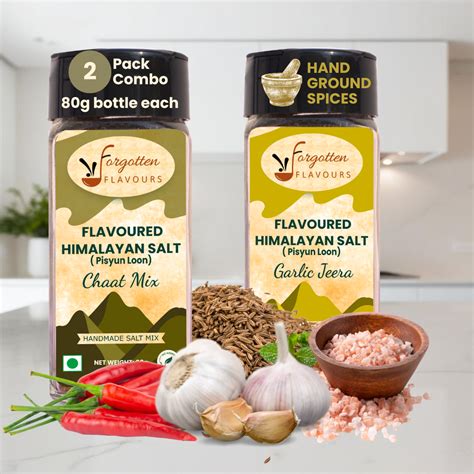 Himalayan Flavoured Salts (Pahadi Namak) Seasoning | Chaat Mix & Garli ...