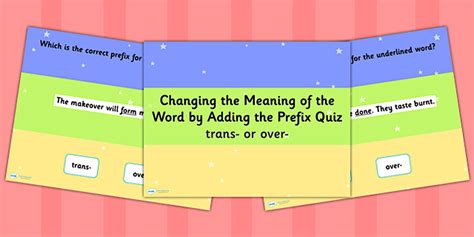 Changing the Meaning of the Word by Adding Prefix SPaG PowerPoint