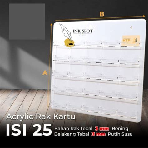 Promo Rak Kartu Ktp Isi 25 Bahan Acrylic Bening Plastik / Akrilik ...