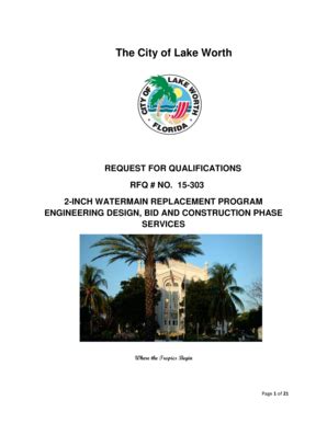 Fillable Online lakeworth The City of Lake Worth REQUEST FOR ...