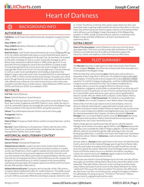 Heart of Darkness - Heart of Darkness AUTHOR BIO Full Name:Jozef Teodor ...