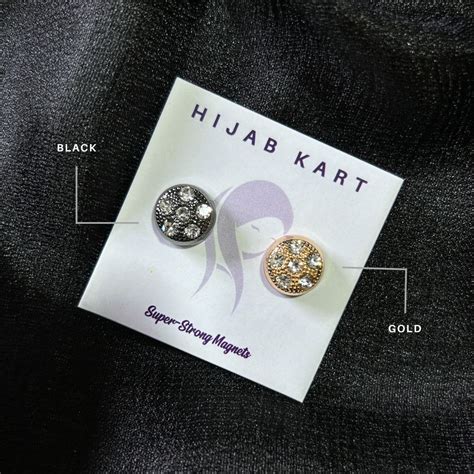 Diamond Studded Magnet Hijab Pin - Chrome Finish (Set of 2) – Hijab Kart