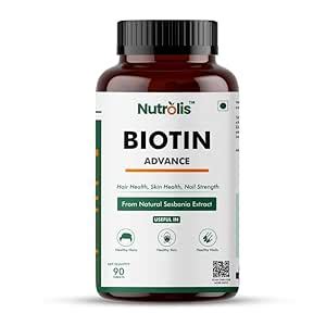 Nutrolis Biotin Advance | Natural Hair, Skin & Nails Support for Men ...
