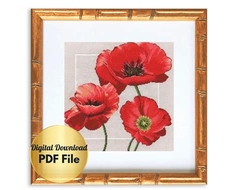 Image result for Cross Stitch Poppy Pattern