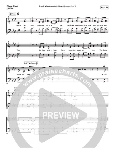 Death Was Arrested (Choral Anthem SATB) Choir Sheet Music PDF (North ...