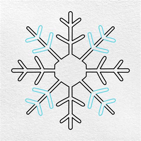 Easy Snowflake Drawing - HelloArtsy
