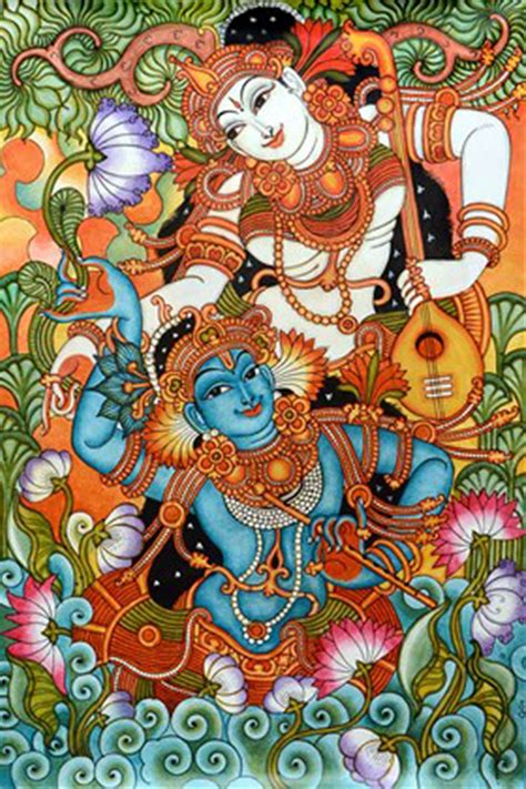 Kerala Mural Paintings Radha Krishna Kerala Mural Painting Radha