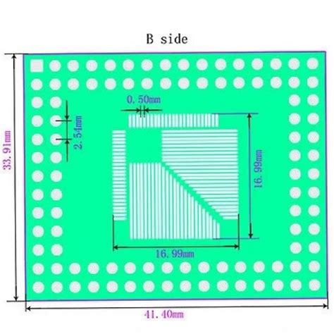 Buy TQFP (32-100pin) 0.5mm / (32-64pin) 0.8mm To DIP Adapter PCB Board ...