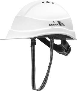 Karam PN 542 Super White Safety Helmet with Adjustable Chin Strap ...
