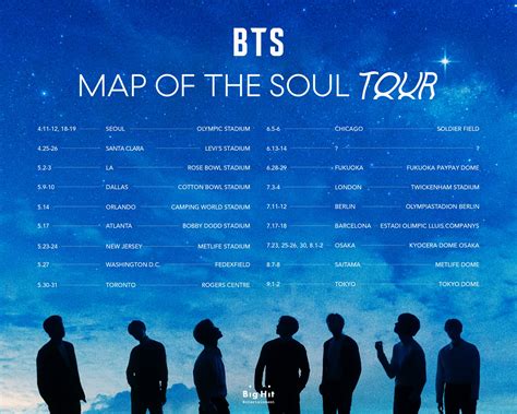 kpop: BTS anuncia fechas y ubicaciones para “Map of the Soul Tour”