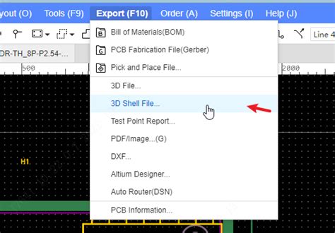 Image result for Export 3D Shell File Easy Eda