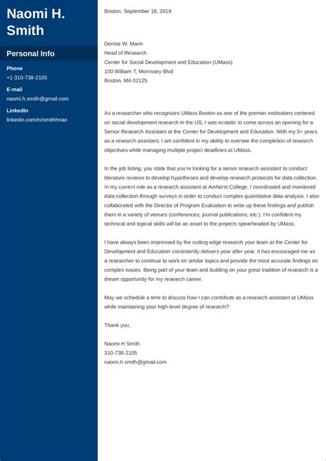 Research Assistant Cover Letter: Examples & Templates (2024)