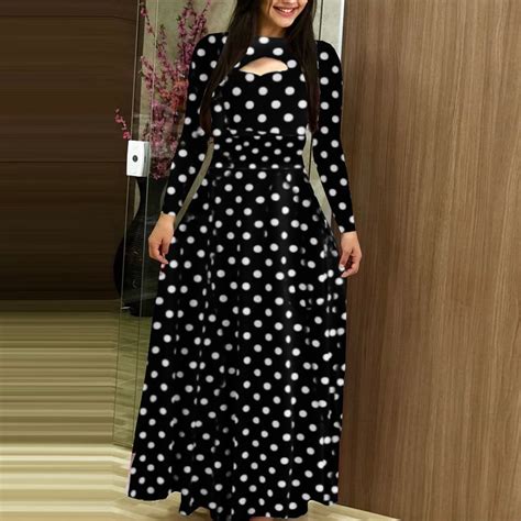 Black Women Dresses Women, Polyester Dressy Ladies Dresses, Long Sleeve ...