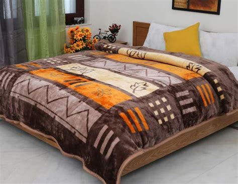 Buy BHG Mink Blanket Dark Brown Color Soft Touch Double Bed Printed ...