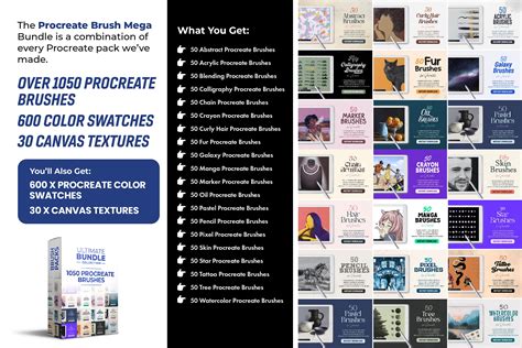1050 Photoshop Brushes Bundle Over 20 Packs Mega Bundle Bonus Photoshop Color Palettes Bonus ...