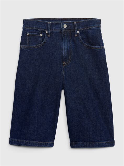 10" High Rise Stride Denim Bermuda Shorts | Gap