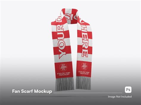 Realistic sport fan scarf isolated mockup 3d realistic | Premium PSD