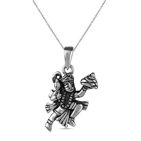 LeCalla - Buy 925 Sterling Silver Antique Lord Hanuman Pendant Necklace ...