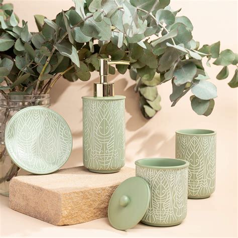 Pastel Green Bathroom Set
