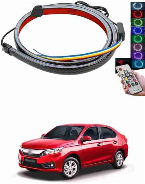 PRTEK Carbon Fibre LED Rear Spoiler with Remote Control for Car Trunk ...