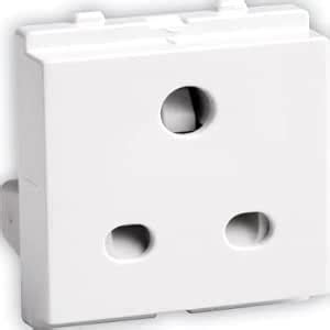 Buy Schneider Electric Opale Plastic 6A 2/3 Pin Socket with Shutter ...
