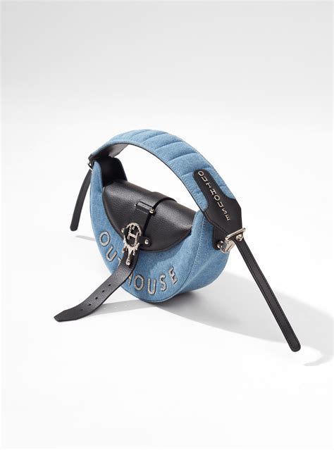 Buy Eclipse Half Moon Bag in Denim Blue Moon Bags Online for Rs. 38500.0