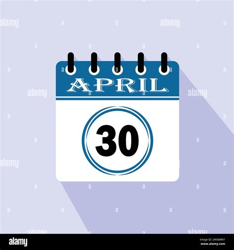 Icon calendar day - 30 April. 30th days of the month, vector ...