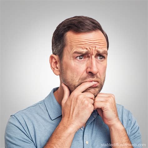 Man Pondering Unimpressed Emoji | Stable Diffusion Online