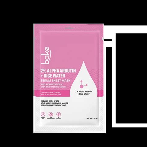Bake 2% Alpha Arbutin + Rice Water Serum Sheet Mask