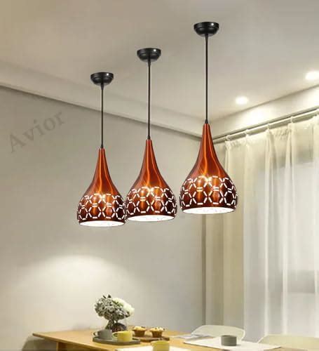 Buy Avior Copper Aluminum Domb Shape Ceiling Hanging Pendant Light for ...