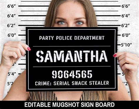 Mug Shot Sign Template Free Printable - Shop on Pinterest