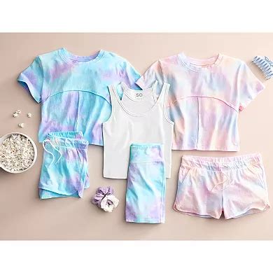 Girls 6-20 SO® Short Sleeve Tie Dye Tee in Regular & Plus Sizes