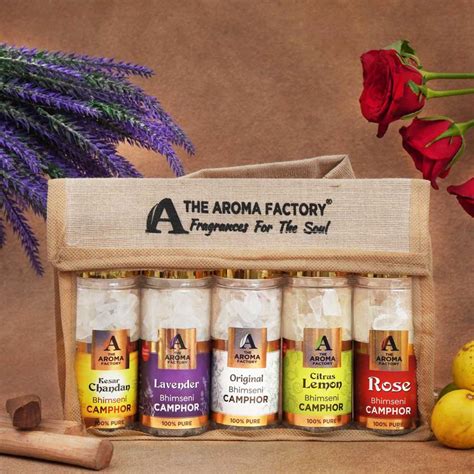The Aroma Factory 100% Pure Bhimseni Camphor Kesar Chandan,Lavender,Or ...