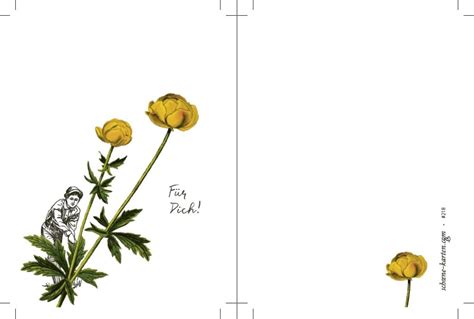 Postkarte Blume Für Dich · Butterblume – schoene-karten.com