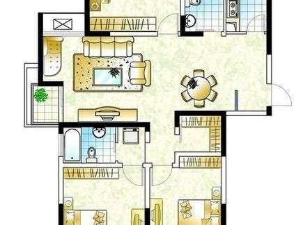 2018简约三室两厅平面户型图-房天下装修效果图