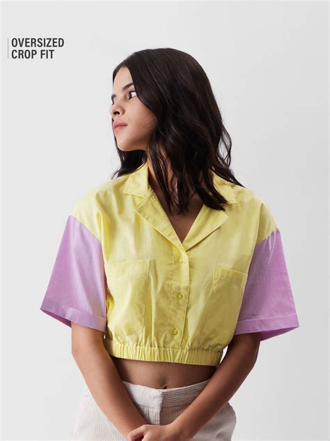 Buy TSS Originals: Yellow And Pink Cropped Shirts online at The Souled ...