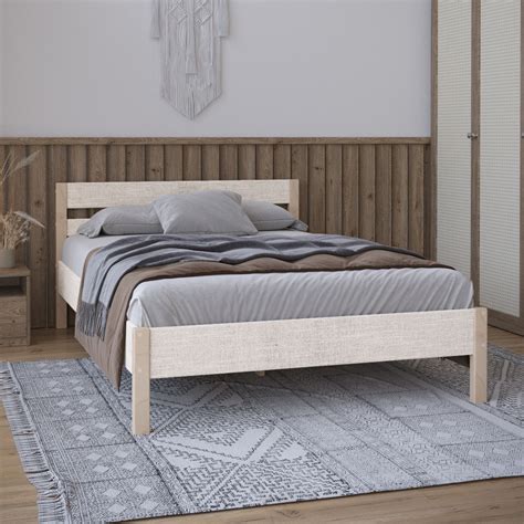 Кровать двуспальная, 140х200 см, Hansales, деревянная, из массива ...