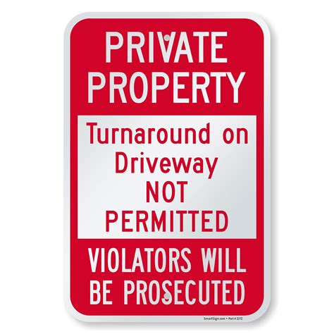SmartSign Lyle SmartSign Aluminum Sign, Legend Private Property ...