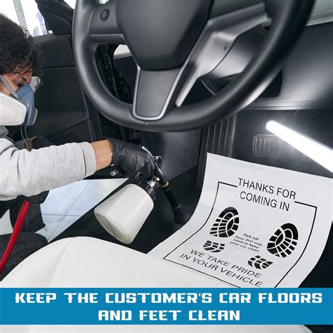 Riakrum 500 Pcs Disposable Car Floor Mat Plastic Auto Floor Car Mat ...