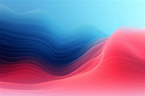 Wave with shadow abstract red lines on a background | Premium AI ...