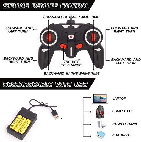 VLSEEK Remote Control Transform Car: 360°Rotating Stunt RC India | Ubuy