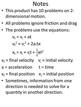 Image result for Kinematics Example Problems 2D