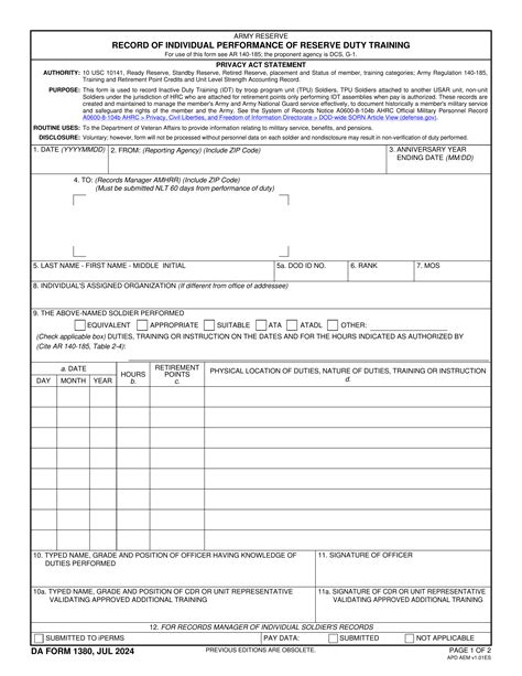 DA Form 1380 2025-2026 - Fill Forms Online - PDF Guru