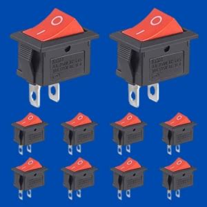 Villcron Mini Rocker Switch, SPST On/Off 2-Pin 2-Position, 10A 125V ...