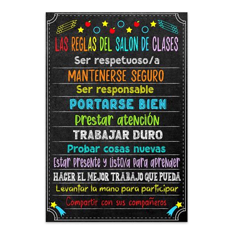 Buy WhatSign Spanish s for Classrooms Decorations 12"x18"Motivational ...
