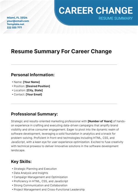 Resume For Career Change Career Change Into Data Science Resume