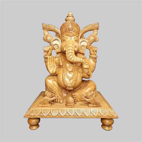 Shop for Exquisite Wooden Ganesha Idols - Buy Online Now! – The Bombay ...