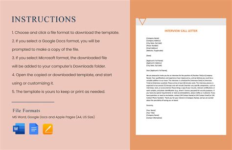 Interview Call Letter in Word, PDF, Google Docs - Download | Template.net