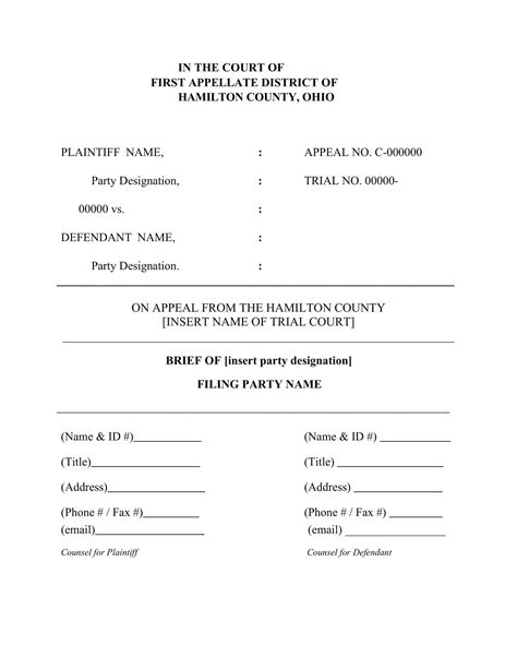 Free Printable Case Brief Templates [PDF, Word]