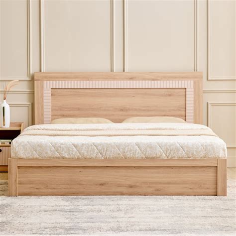 Buy Lexus Sahara King Bed with Box Storage - Oak from Home Centre at ...
